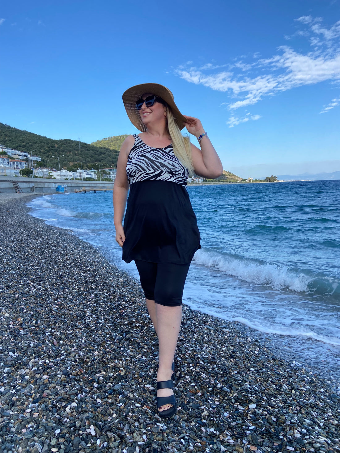 Zebra Desnli Taytlı Mayo Takım