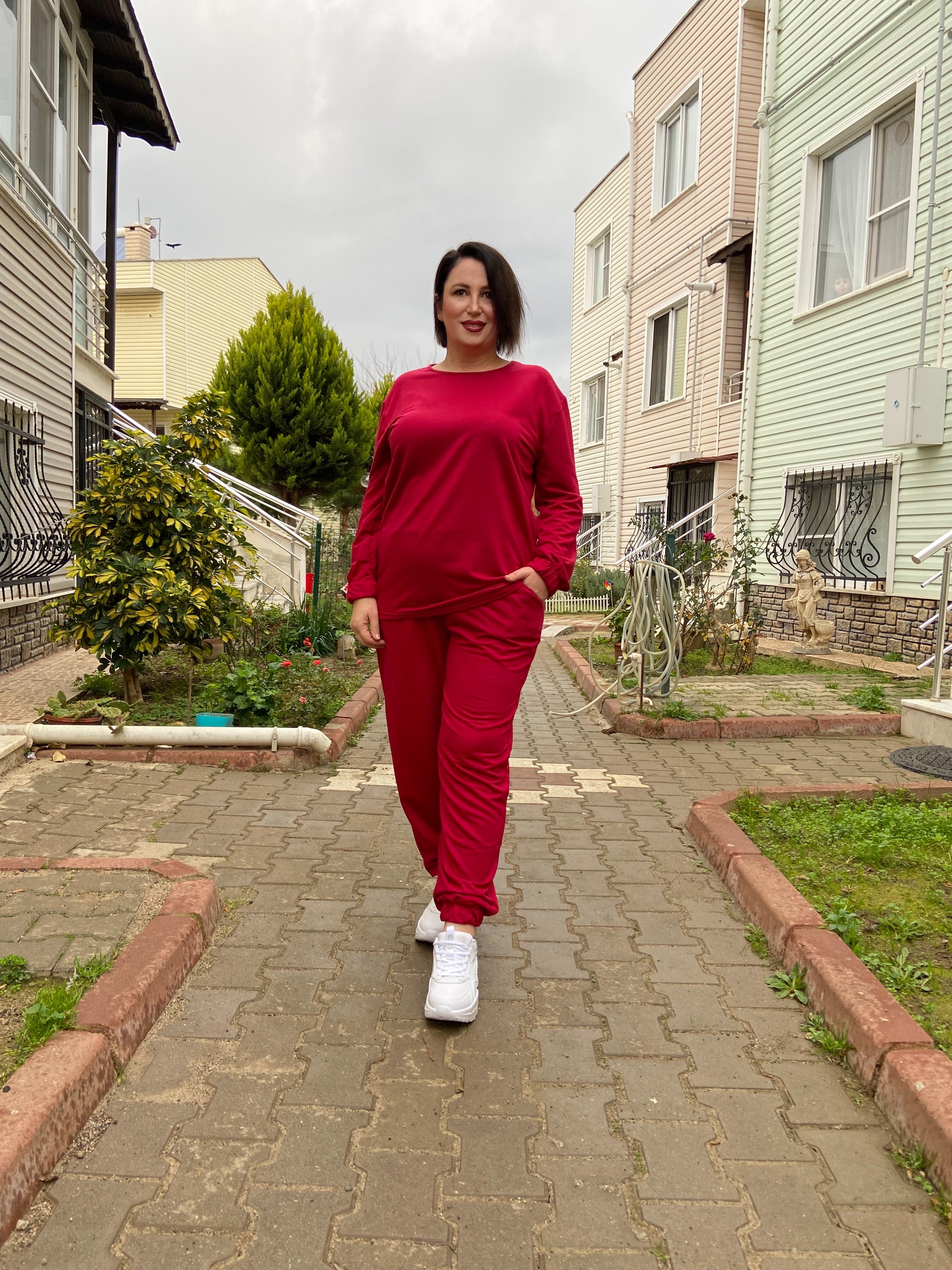 Bordo Renk Eşofman Takımı