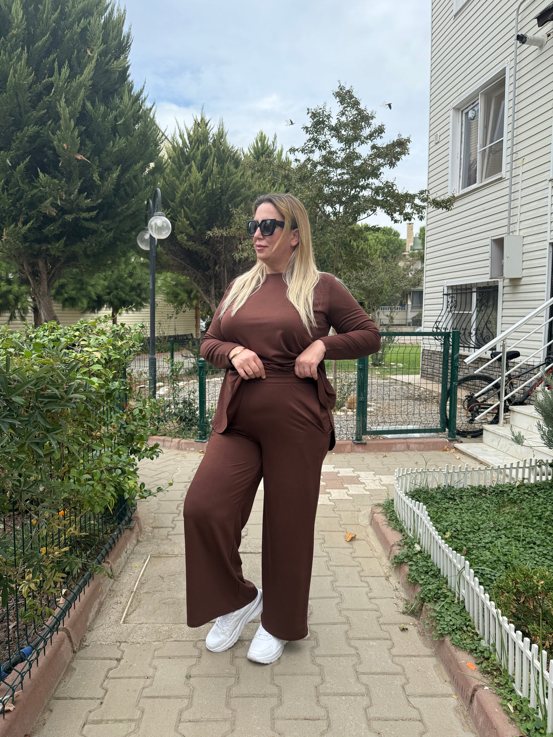 Rahat & Şık İki İplik Penye Takım – Kahve