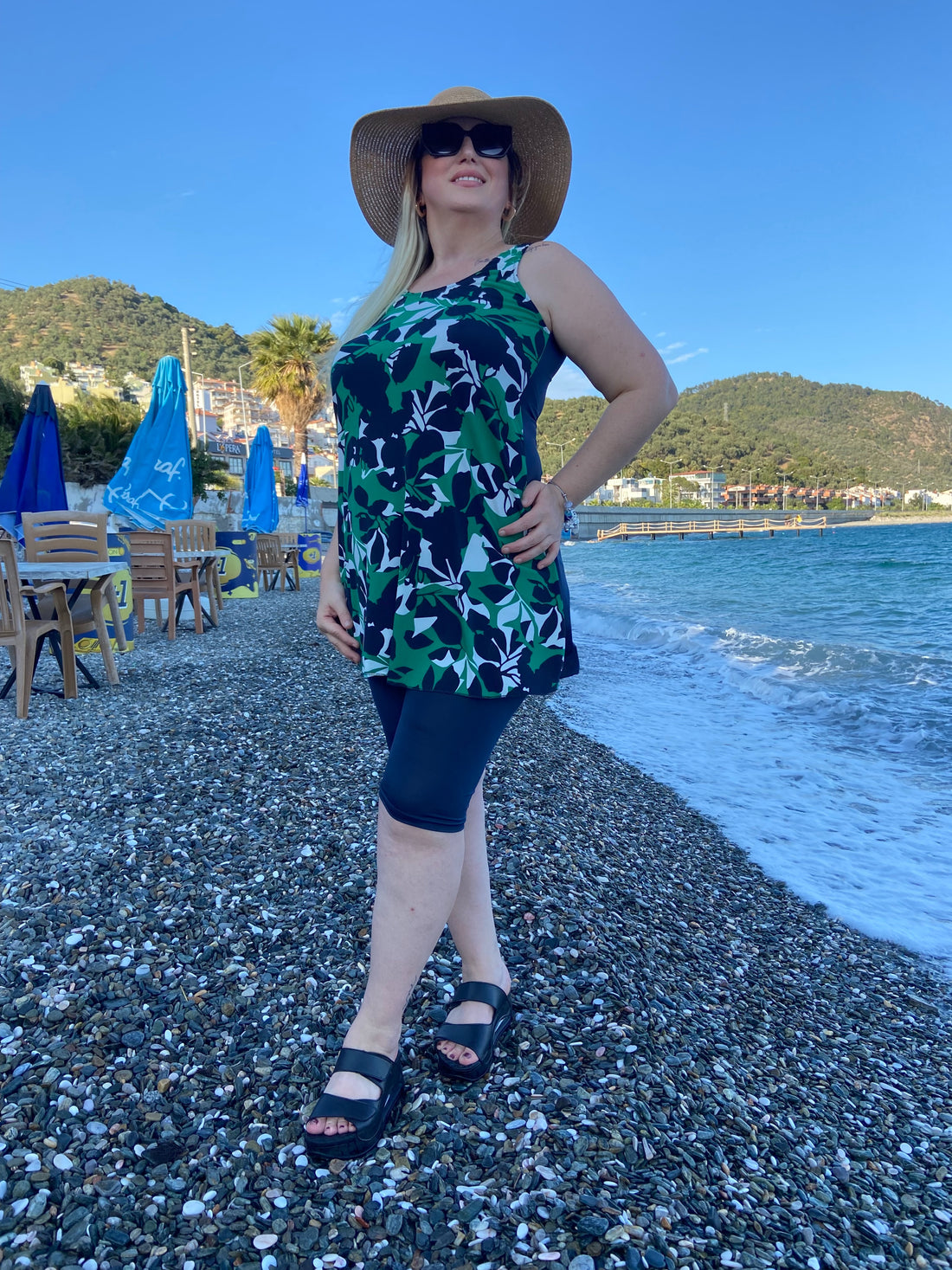 Lacivert Desnli Taytlı Mayo Takım