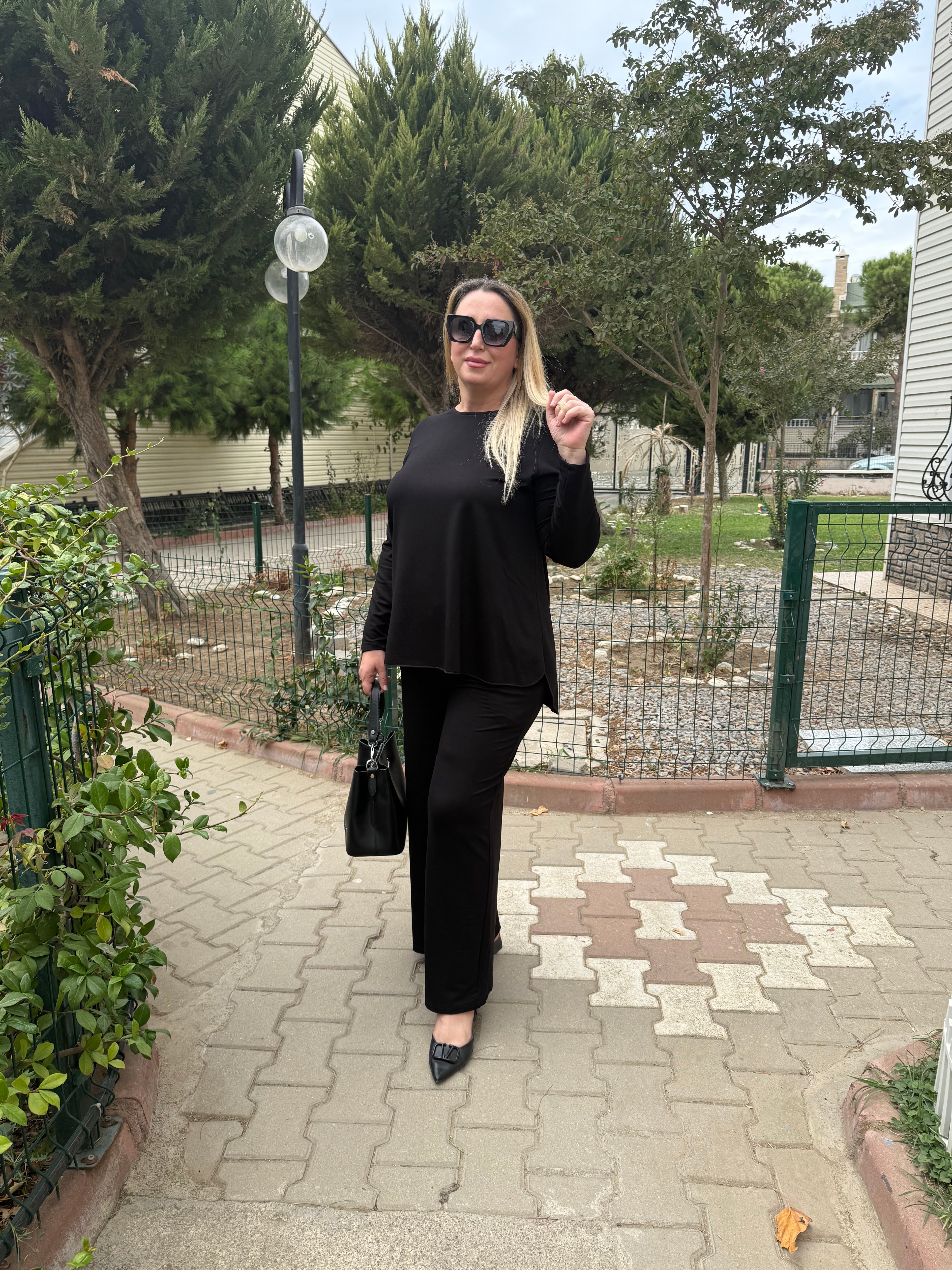 Rahat & Şık İki İplik Penye Takım – Siyah