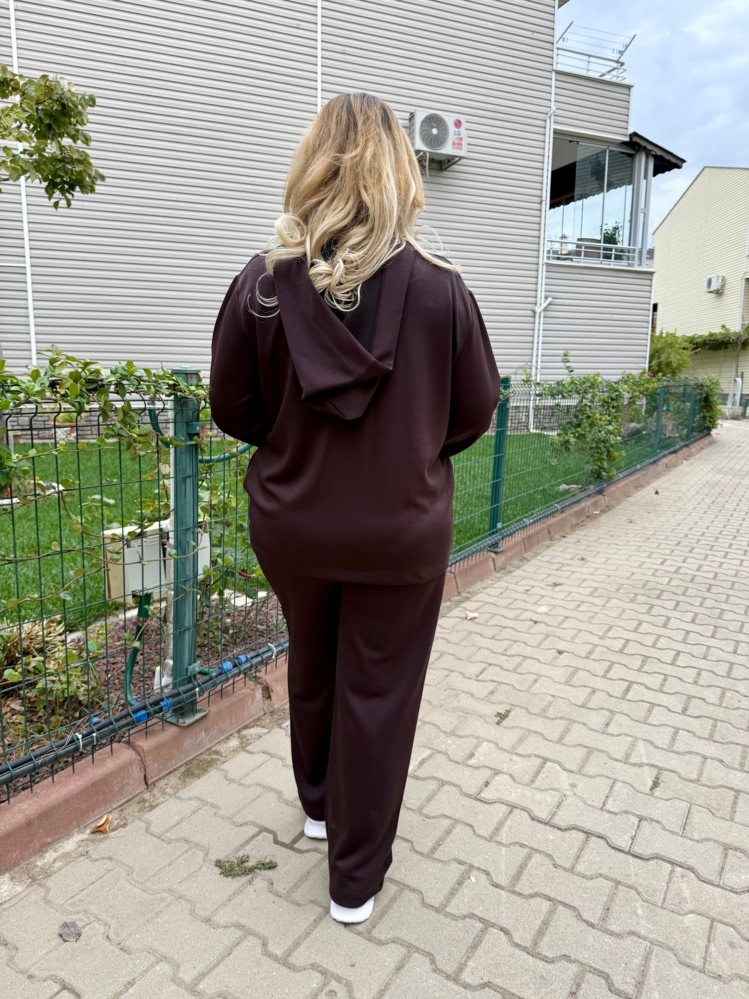 Kadın Oysho Kumaş Kahve Eşofman Takımı