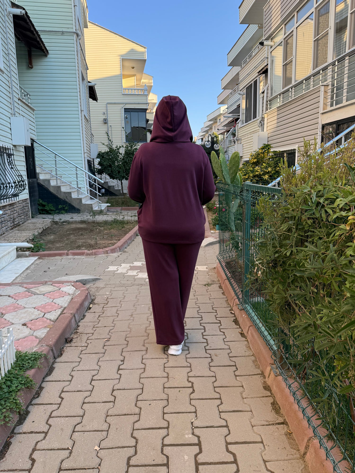Kadın Oysho Kumaş Bordo Eşofman Takımı