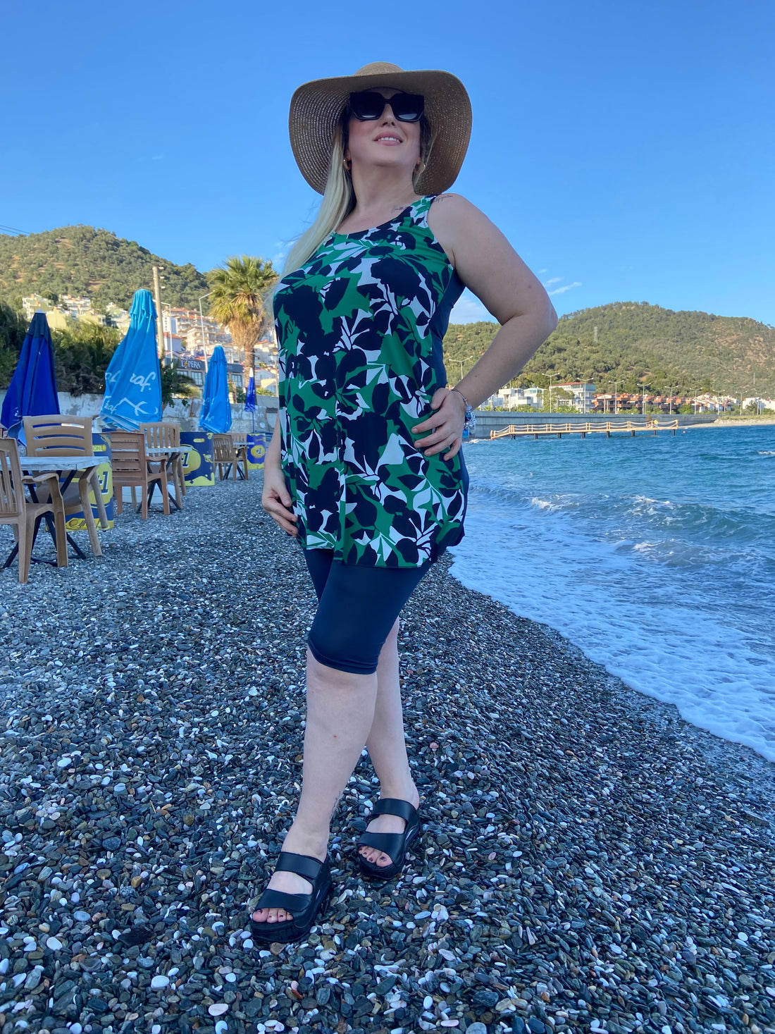 Lacivert Desnli Taytlı Mayo Takım