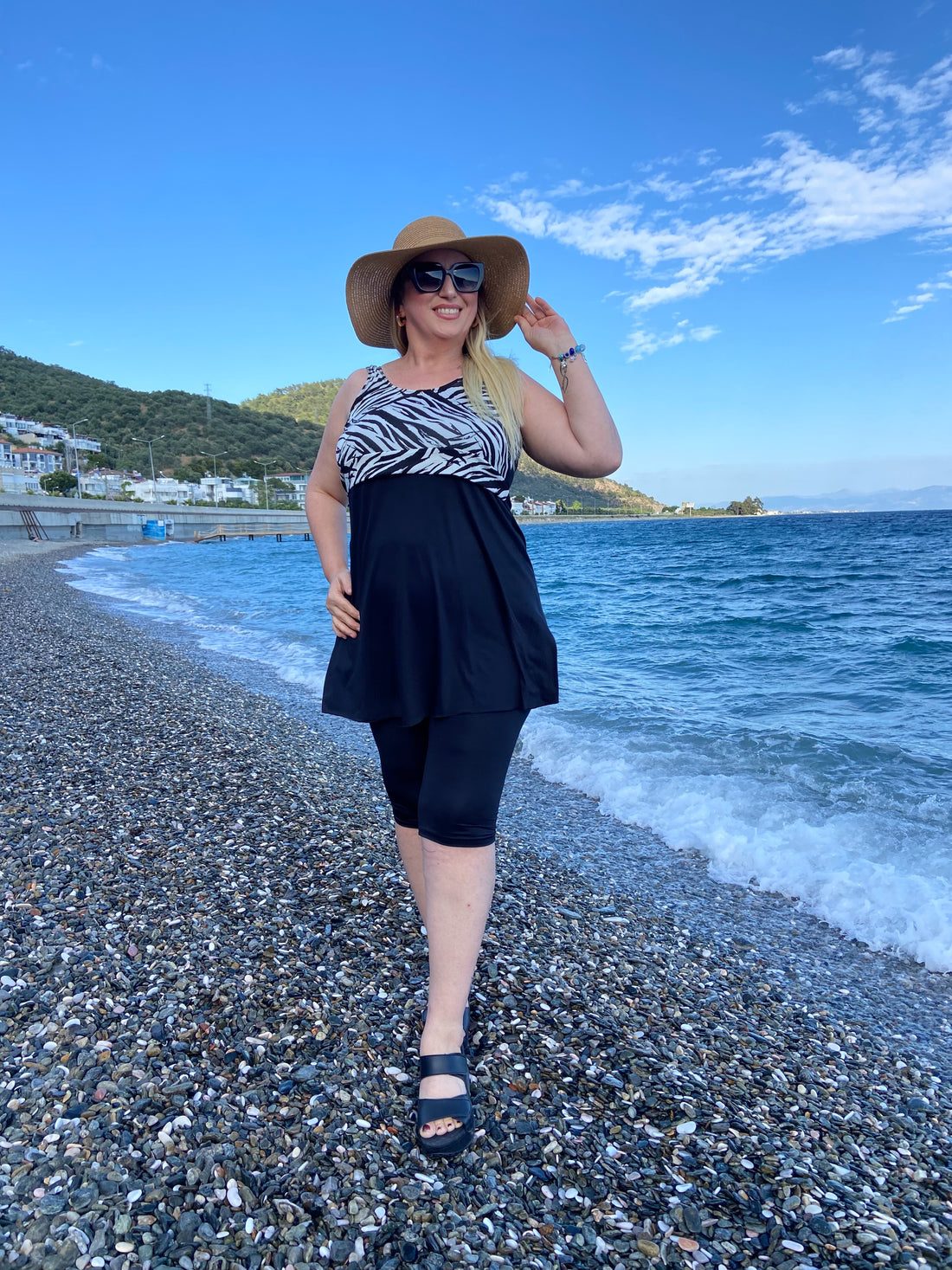 Zebra Desnli Taytlı Mayo Takım